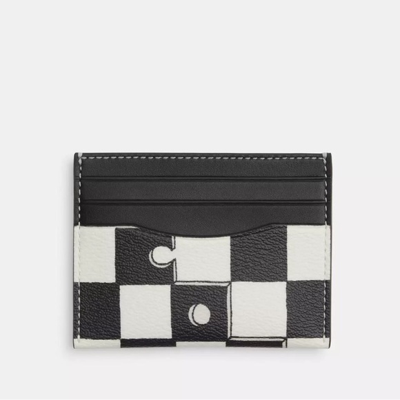 NWT COACH Bundle North South Mini Tote/Slim Id Card Case With Checkerboard Print - Picture 8 of 10